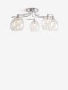 Clear Bella 5 Light Flush Fitting Ceiling Light