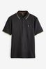 Black/Gold Tipped Regular Fit Polo Shirt
