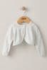 Mamas & Papas White Baby Shrug Occasion Cardigan