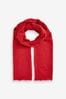 Berry Red Plissé Midweight Scarf