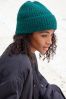 Green Knitted Beanie Hat