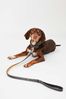 Joules Navy Leather Dog Lead