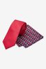 Set aus Krawatte und quadratischem Einstecktuch