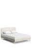 Plush Chenille Natural Oyster Matson Upholstered Bed Bed Frame, Bed