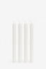 Set of 4 White Dripless Colour Dinner Candles
