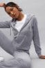 Juicy Couture Damen Robertson Kapuzenjacke aus Velours mit Reissverschluss
