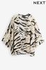 Zebra Short Kimono Cover-Up
