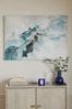 Blue/Silver Abstract Canvas Wall Art