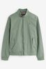 Sage Green Shower Resistant Check Lining Harrington Jacket