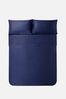 Jasper Conran London Navy Blue Supima 500 Thread Count Satin Duvet Cover