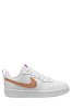 Nike White/Purple Court Borough Low Youth Trainers