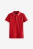 Dark Red Short Sleeve Royal Polo Shirt (3-16yrs)