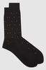 Reiss Black Mario Spot Polka Dot Socks