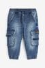 Mid Blue Denim Comfort Cargo Jeans (3mths-7yrs)