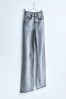 Washed Grey High Waist Wide Leg Jeans