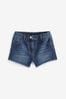 Azul oscuro - Frayed Edge Denim Shorts (3-16yrs), Regular Length