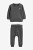 Charcoal Grey Jersey Sweatshirt And Joggers Set (3mths-7yrs)