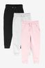 Pink/Grey/Black Soft Jersey Joggers 3 Pack (3-16yrs)