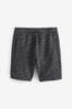 Black Marl Jersey Shorts With Zip Pockets
