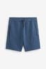 Blue Jersey Shorts With Zip Pockets