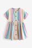 Regenbogenstreifen in Pastell - Locker geschnittenes Kleid (3-16yrs)