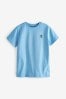 Light Blue Stag Embroidered Short Sleeve T-Shirt (3-16yrs)