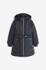 Baker by Ted Baker Shower Resistant Navy Blue Split Hood Coat