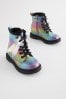 Regenbogenfarben - Warm Lined Lace-Up Boots, Wide Fit (G)