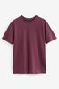 Burgundy Red Single Stag Marl T-Shirt