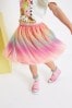 Pink Multi Ombre Rainbow Mesh Skirt (3-16yrs)