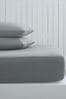 Mid Grey Cotton Rich Deep Fitted Sheet, Deep Fitted