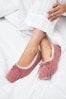 Pink Corduroy Ballet Slippers