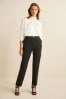 Black Belted Taper Trousers, Regular