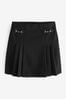 Black Mini Pleated Kilt Skirt, Regular