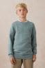White Knitted Ripple Crew Jumper (3-16yrs)