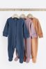 Marineblau/Grau/Orange - Baby Baumwollschlafanzüge im 3er Pack (0-3yrs)
