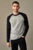Black/Grey Long Sleeve Raglan T-Shirt
