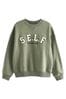 self. Khaki Green Wellness Club Sweatshirt