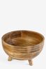 Natural Mango Wood Footed Fruit Bowl