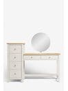Chalk Malvern Paint Effect 6 Drawer Console Dressing Table, 6 Drawer