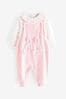 Chocolate & Sweets 2 Piece Velour Dungarees And Bodysuit Set (0mths-2yrs)