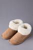 Lakeland Leather Tan Brown Ladies Sheepskin Boots Slippers