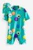 Blue Smile Face Sunsafe 2pc Swimsuit & Hat (3mths-7yrs)