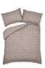 Natural Textured Pleats Duvet Cover And Pillowcase Set, Regular