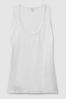 Reiss White Riley Silk Front Vest