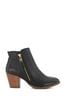 Dune London Black Wide Fit Paicey Zip-Up Ankle Boots