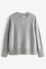 Grau - Premium Pullover aus 100 % Lammwolle mit Rundhalsausschnitt