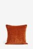 Burnt Orange 45 x 45cm Soft Velour Cushion, 45 x 45cm