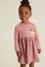 Rust Bear Long Sleeve Appliqué Jersey Dress (3mths-7yrs)