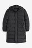 Clarks Black Long Line Black Shower Resistant Puffa Coat